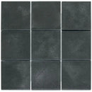 Dark gray onpolijst vierkante mozaïek tegels kam10925 black matt r10