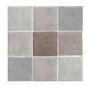 Nine keramische tegels in grijstinten en taupe van de Maroc Taupe Mix