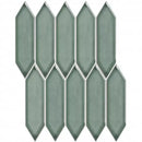 Sage groene hexagonale tegels in een herhalend patroon van PAPIC82 Groen Grijs