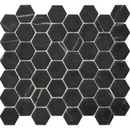 Zwarte marmer hexagonale mozaïek tegel van VAL95M Nero Marble Print Matt