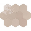 Beige Zellige Hexa Nude 10,8x12,4 keramische tegels in honingraatpatroon