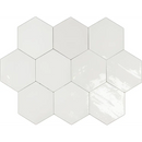 Witte hexagonale tegels in honingraatpatroon van Zellige Hexa White 10,8x12,4