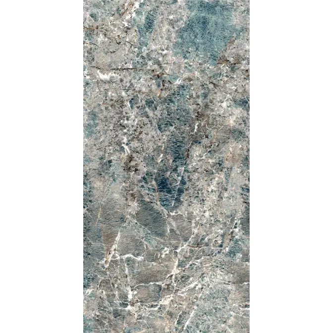 Groene marmeren tegel met witte aderen en glad oppervlak voor Amazonite Glans 60x120 cm