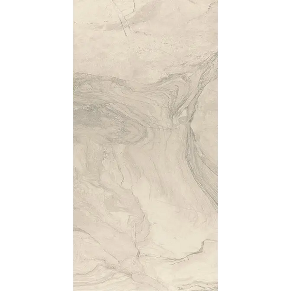 Cream marmeren werkblad met adering en patronen, Atlantis White Glans 60x120 cm