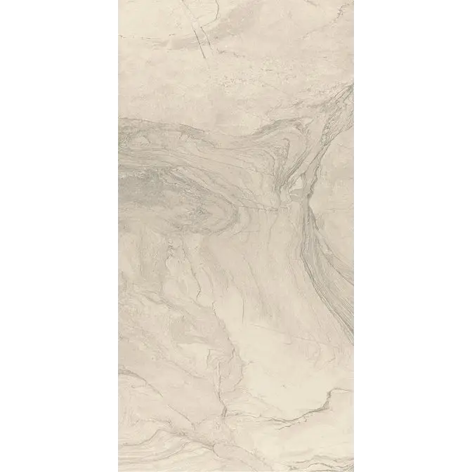 Cream marmeren werkblad met adering en patronen, Atlantis White Glans 60x120 cm