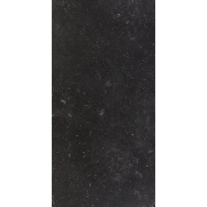 Zwarte textured stof onderzetter met spikkels en subtiele glans, Belgium Stone 60x120