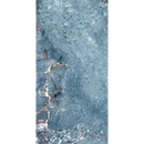 Freya Blue vloertegels met blauw marmer, zwart spikkels en witte adering