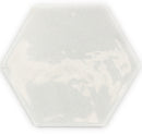 Hexagon Moon White glans 16x18