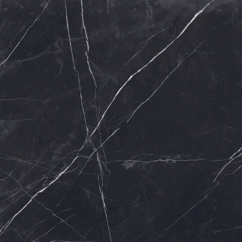 Marquina Black pulido tegel met witte aders, glanzend finish, 120x120 rett formaat
