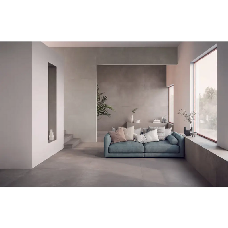 Moderne teal bank met witte kussens en houten poten voor Fap Summer Crepuscolo 120x120 rett