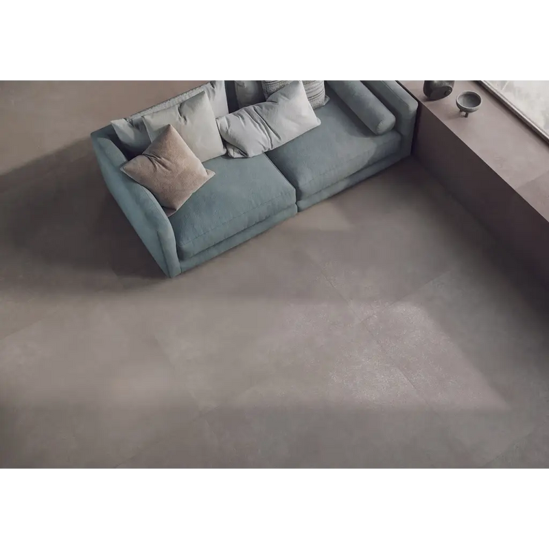 Fap Summer Crepuscolo 120x120 rett relaxbank met lichtblauw fluwelen stof en houten poten