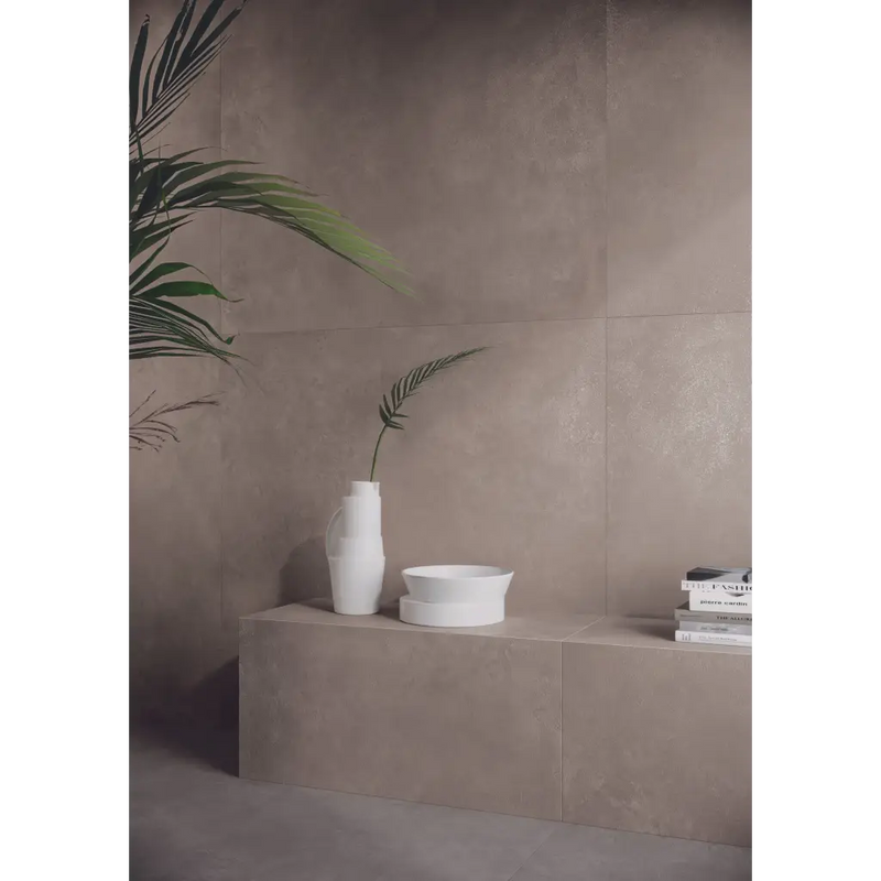 Witte keramische vaas met minimalistisch design, Fap Summer Vento 120x120 rett style