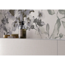 Villore White wandtegel mat 60x120 rett met witte keramische zeepdispenser met zwart pomp