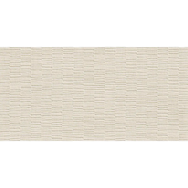 Cream textuur geweven wandtegel muurdecor van Villore Ivory Swann 60x120