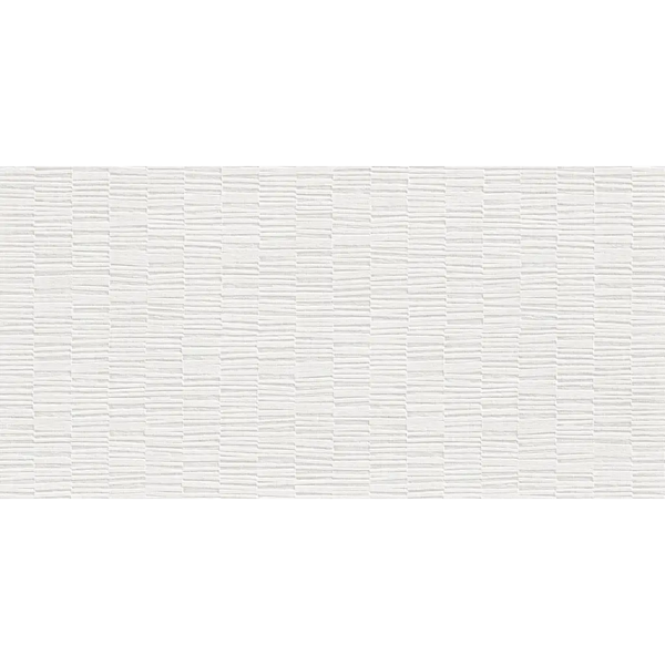 Villore White Swan wandtegel mat 60x120 met witte textuur en subtiele lijnen