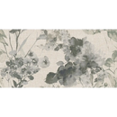 Villore Ivory Elixir wandtegel mat 60x120 met zwart-wit bloemen en textuurlinnen look