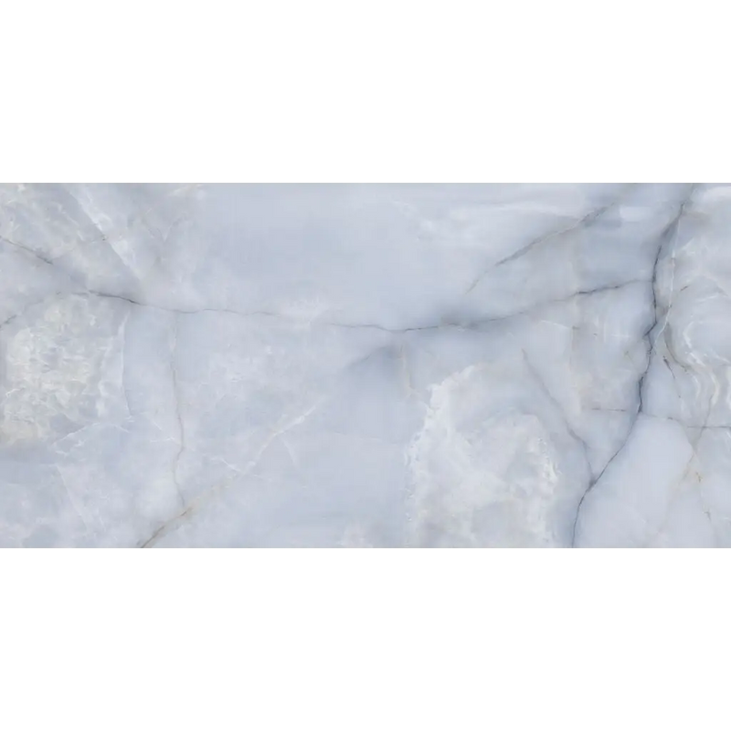 Witte marmeren onderzetter met mooie aderen en gepolijst oppervlak voor onix blue gepolijst 60x120 rett