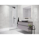 Modern wit en grijs badkamermeubel met zwarte details, Onix White gepolijst 60x120 rett