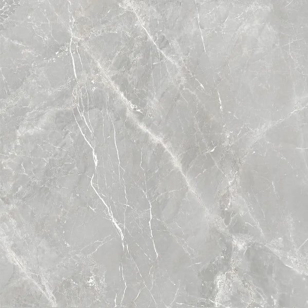 Witte marmeren tegel met grijze aderen en natuurlijke textuur, Fior di Bosco Perla Silk 60x60