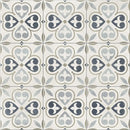 Kampanje Fint mat 60x60 met creamkleurige tegels en blauwe bloemen, mooi design