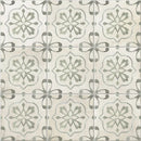 Kamari Giant mat 60x60 met bloemenpatroon en geometrisch design in crème en grijs