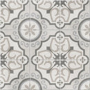 Witte en grijze kamari pisa mat 60x60 met mooie geometrische patroondesigns