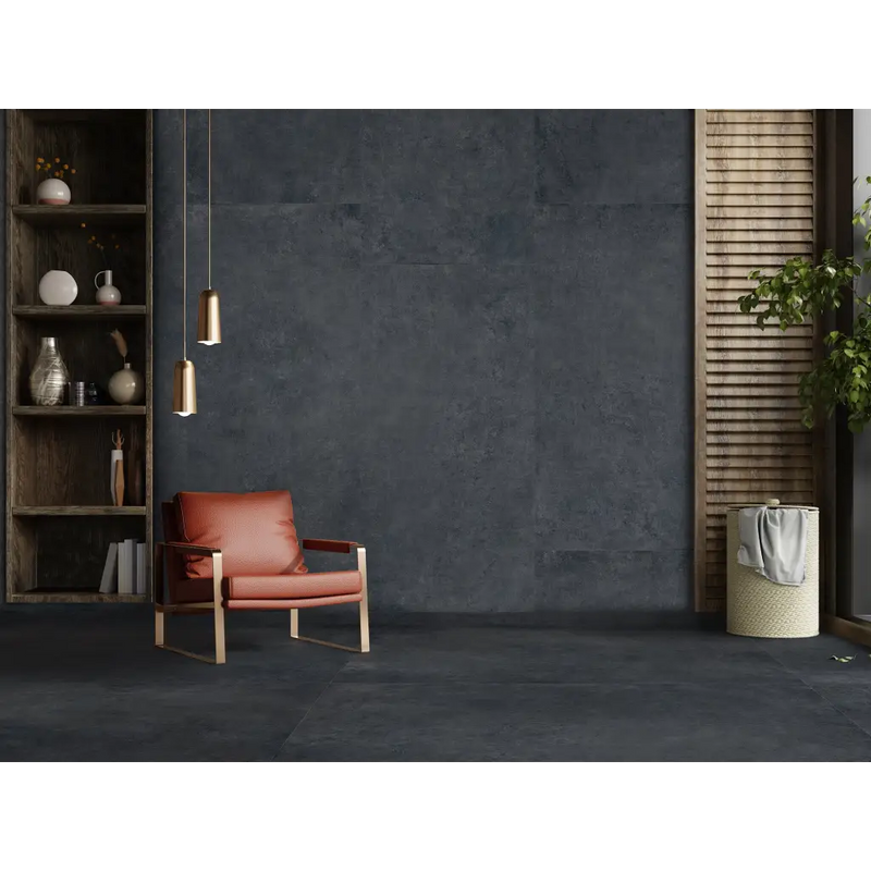 Terracotta leren fauteuil met houten poten en minimalistisch design voor Corsocomo Midnight 60x60 rett