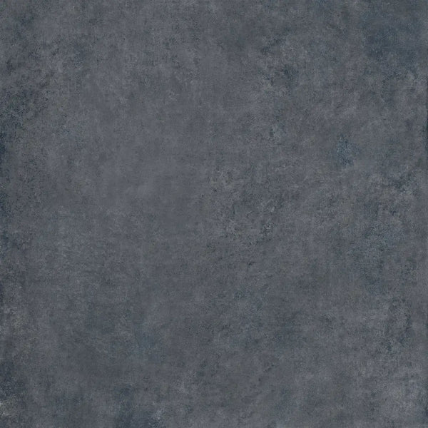 Dark gray textured concrete floor tile Corsocomo Midnight 60x60 rett met speckled patroon