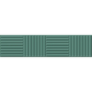 Teal keramische tegel met verticale groeven voor Volume Ocean Bamboo mat 6x25