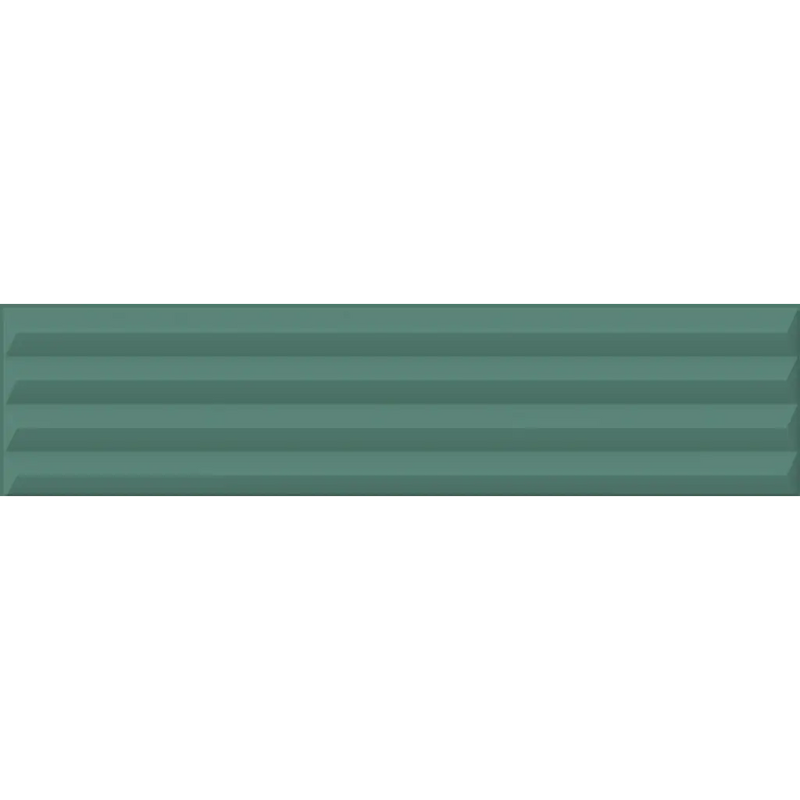 Teal keramische tegel met horizontale groeven voor de Volume Ocean Pyramid mat 6x25