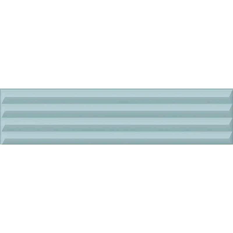 Light blue striped fabric wall hanging of the Volume Light Blue Pyramid Mat 6x25