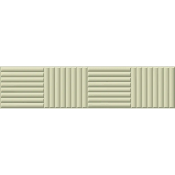 Creamkleurige acoustic foam panel met verticale ribbels voor Volume Sage Bamboemat 6x25