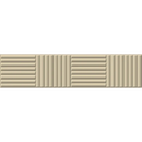 Creamkleurige volume ivory bamboo mat 6x25 met textuur en verticale rijen, zoals een subway tegel