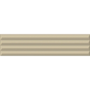 Creme kleurige Volume Ivory Pyramid mat 6x25 met horizontale groeven, keramisch