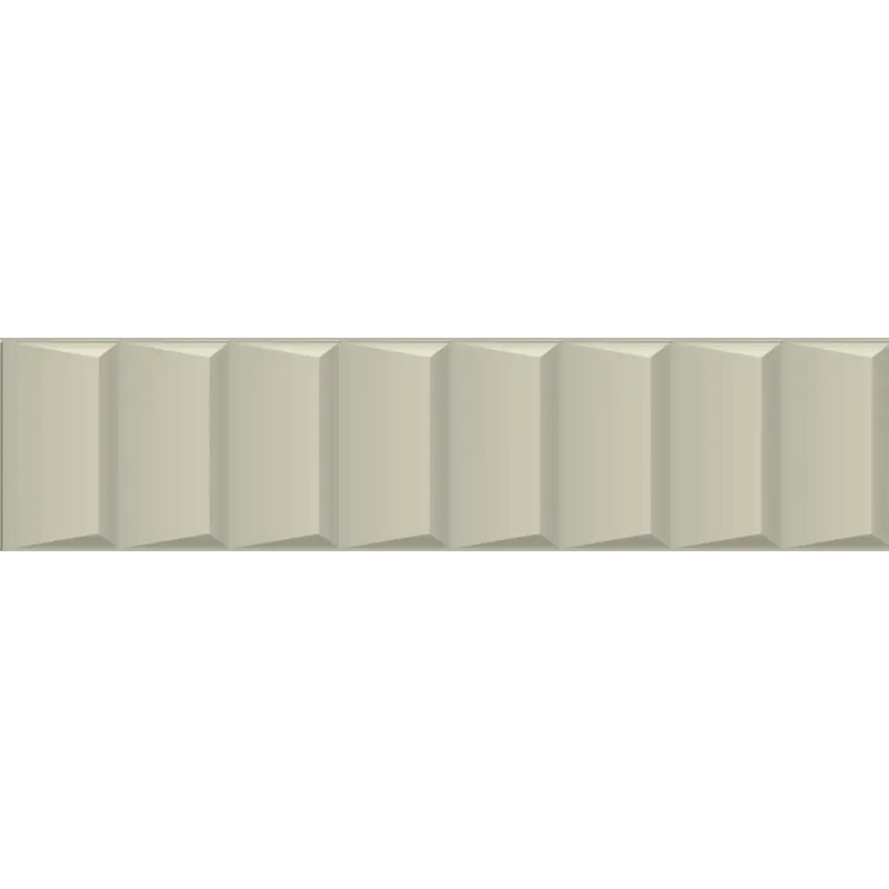 Cream rechthoekige tegels met subtiele 3D-effect voor Volume White Ladder ladder mat 6x25