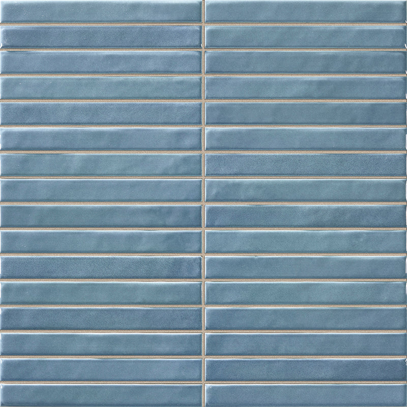 Pencil Kromo Teal mozaiektegel 35x35cm