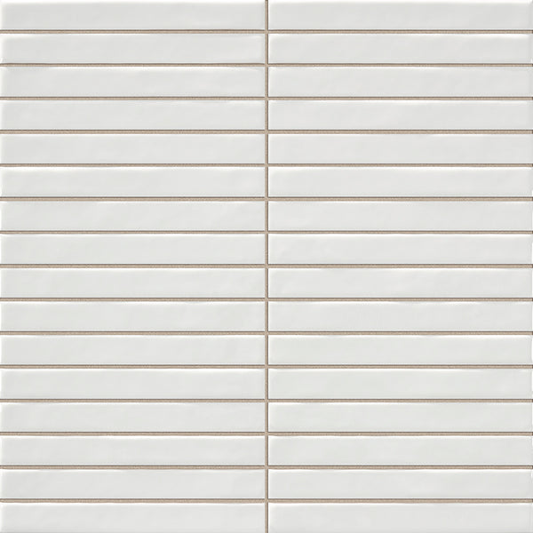 Pencil Kromo White mozaiektegel 35x35cm