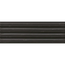 Zwarte Gare Anthracite Glans horizontale lamellenwand met textuur en metalen frame