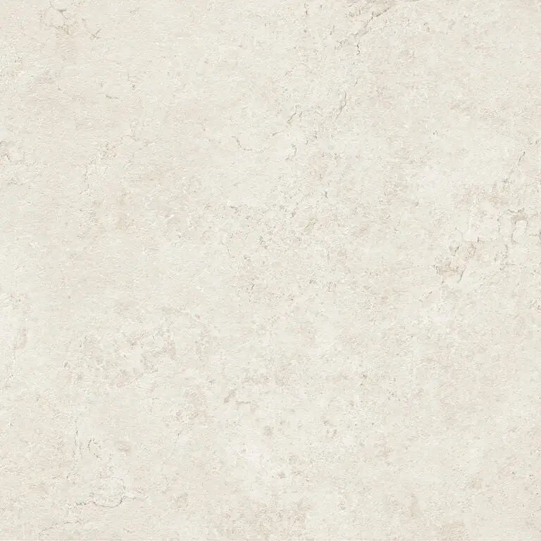 Creamkleurige terrastegel Trevia Ivory 60x60 rett met subtiele adering en glanzende afwerking