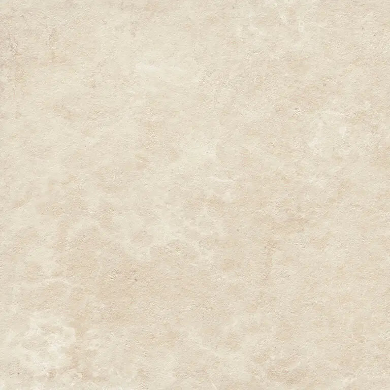 Creamkleurige Terrastegel Trevia Beige 60x60 rett met subtiele adering en glanzende afwerking