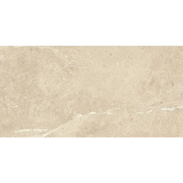 Beige textuurstenen wandtegel Duolith Sand 30x60 met matte afwerking en subtiele aderen