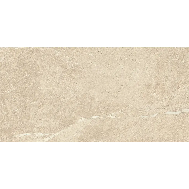 Beige textuurstenen wandtegel Duolith Sand 30x60 met matte afwerking en subtiele aderen