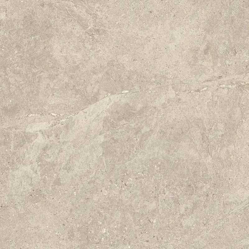 Beige stone tegelvloer met subtiele adering en natuurlijke textuur in Duolith Ivory 60x60