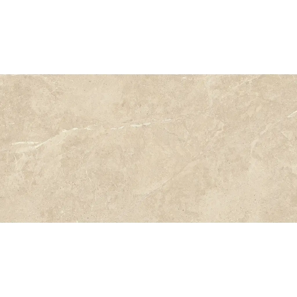 Creamkleurige Duolith Sand vloertegels 60x120 rett met textuur en matte finish