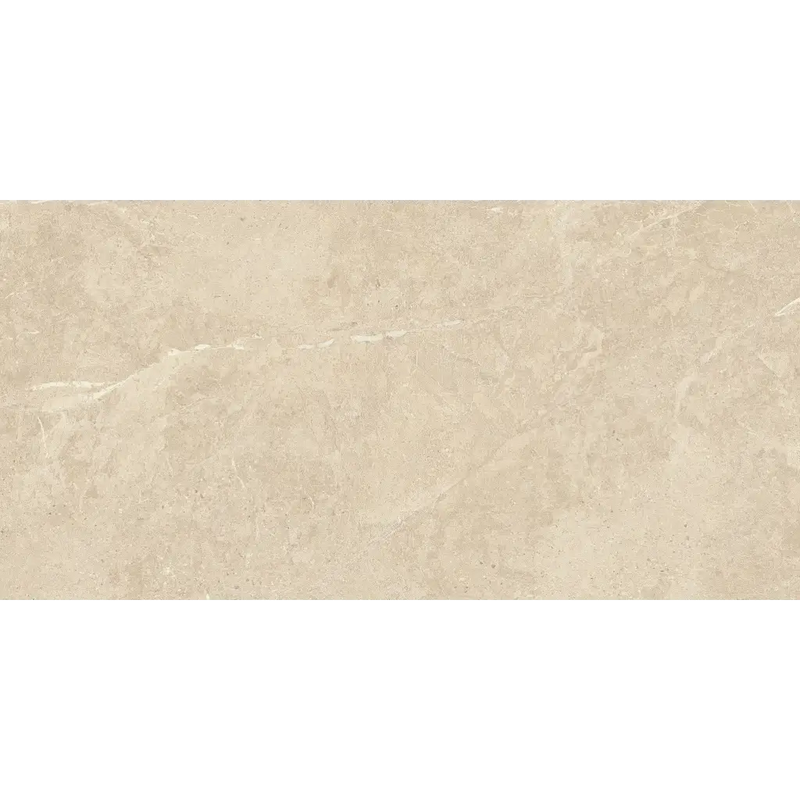 Creamkleurige Duolith Sand vloertegels 60x120 rett met textuur en matte finish