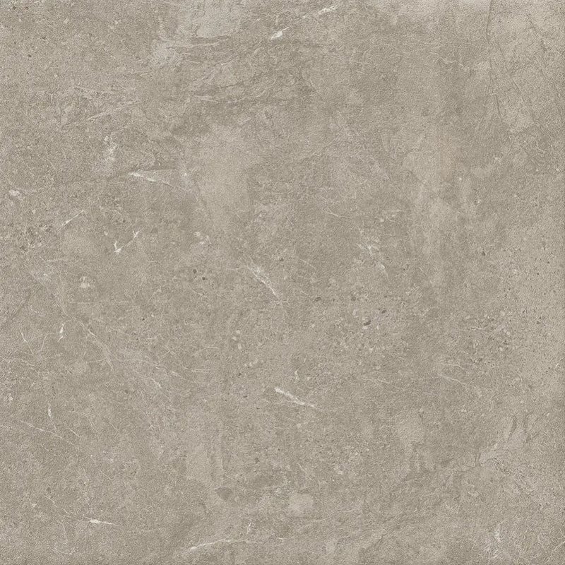 Grijze terrastegel Duolith Fossil 60x60 rett met subtiele textuur en natuurlijke imperfecties