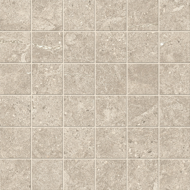 Duolith Ivory mozaiek 5x5 op net van 30x30