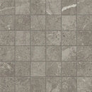 Grijze Duolith Marengo vloertegels met 5x5 mozaiek op 30x30 net, perfect voor je vloer