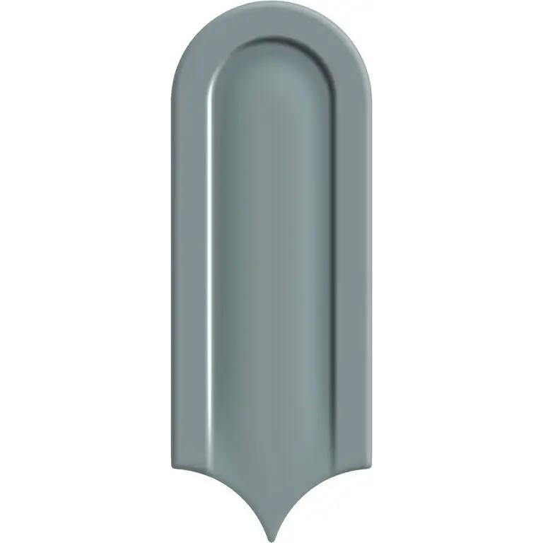 Grijze metalen schildvormige muurhaak voor Gala Sage Glans 8x21 muurdecoratie