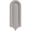 Gala Pearl glans 8x21 grijze boogdecoratieve tegel met glad oppervlak en subtiele textuur